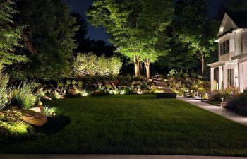 lighting in a garden